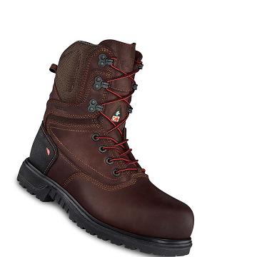 Bottes De Sécurité Red Wing Brnr XP 8-inch Imperméables, CSA Femme Bordeaux | FR144NWY