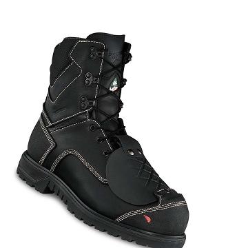Bottes De Sécurité Red Wing Brnr XP 8-inch Imperméables, Metguard, CSA Homme Noir | FR311FDN