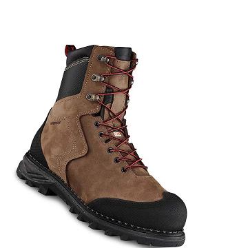 Bottes De Sécurité Red Wing Burnside 8-inch Imperméables, CSA Homme Marron | FR331ZUT