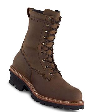 Bottes De Sécurité Red Wing LoggerMax 9-inch Imperméables, CSA Embout Logger Homme Marron | FR303CTV