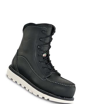 Bottes De Sécurité Red Wing Traction Tred Lite 8-inch Imperméables CSA Femme Noir | FR149ZUT