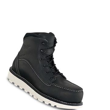 Bottes De Sécurité Red Wing Traction Tred Lite 6-inch Imperméables Femme Noir | FR14NWY