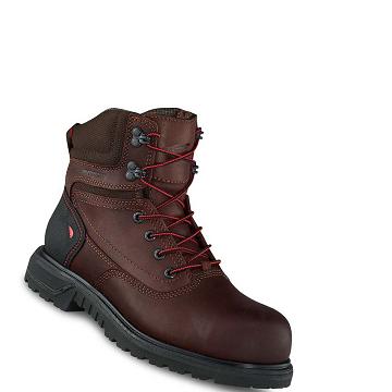 Bottes Imperméables Red Wing Brnr XP 6-inch Sécurité Embout Femme Bordeaux | FR156DFM