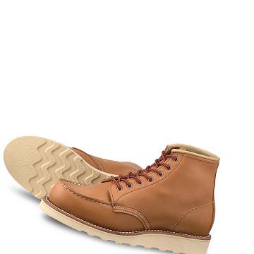 Bottes Red Wing 6-Inch Classiche Moc Heritage Corta in Boundary Cuir Femme Marron | FR128GSO