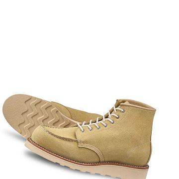 Bottes Red Wing 6-Inch Classiche Moc Heritage Corta in Abilene Cuir Femme Kaki | FR129FDN