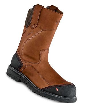 Bottes Red Wing Brnr XP 11-inch Imperméables Sécurité Embout Pull On Homme Marron | FR233FDN