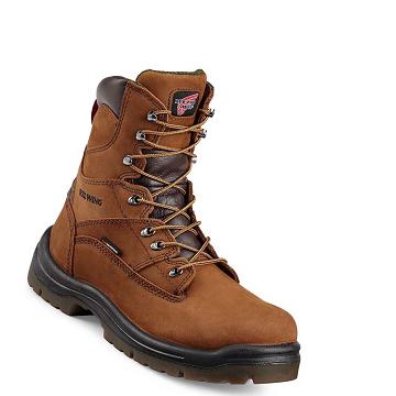 Bottes de Travail Red Wing King Embout® 8-inch Imperméables Soft Embout Homme Marron | FR64QMA