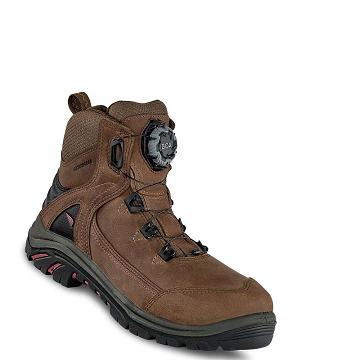 Bottes de Travail Red Wing Tradeswoman 6-inch Imperméables CSA Sécurité Embout Femme Marron | FR174XYU