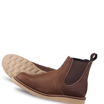 Bottines Chelsea Red Wing Classiche Heritage 6-inch in Harness Cuir Homme Cafe | FR240UZG