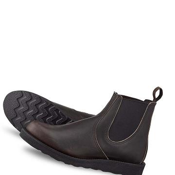 Bottines Chelsea Red Wing Classiche Heritage 6-inch in Harness Cuir Homme Noir | FR241YXF